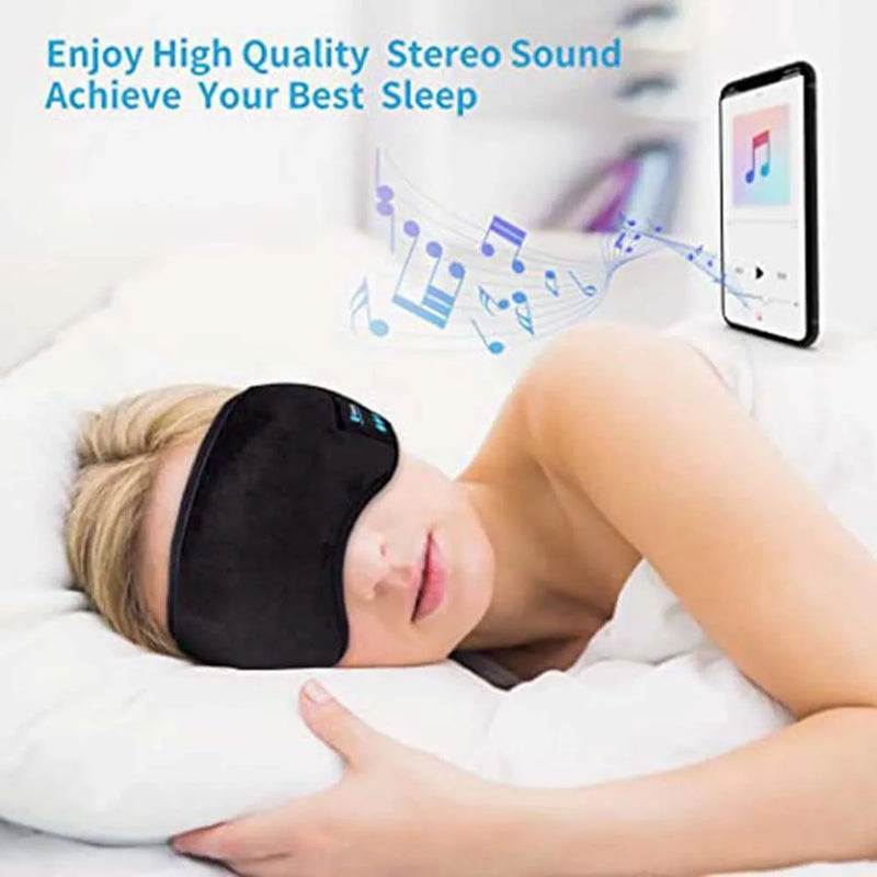 Tapa Olhos com Fone de Ouvidos para dormir Com Som Bluetooth, Confortáveis Fones de Ouvido sem fio