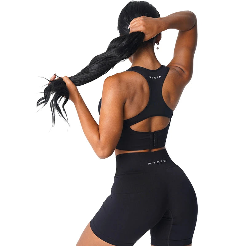 Sutiã Sem Costura Spandex Top Mulher Fitness Elástico Respirável Melhoramento de Mama Lazer Roupa Interior Esportiva