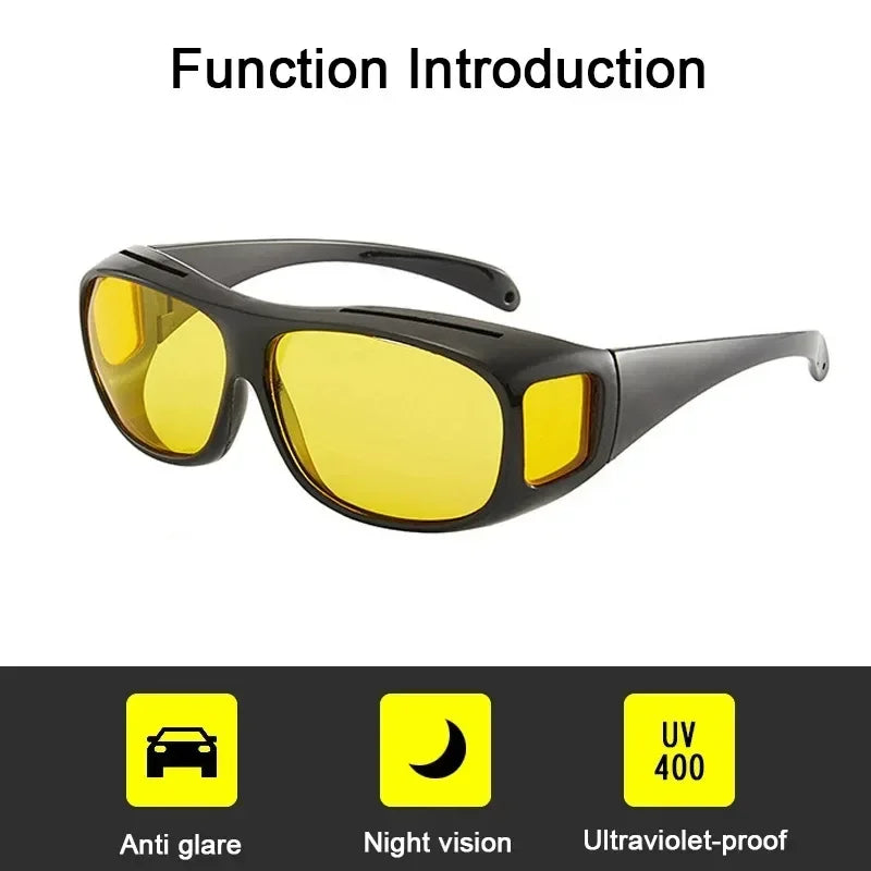 Unisex Night Vision Sunglasses, Óculos de condução do carro, Driver Goggles, Proteção UV, Óculos