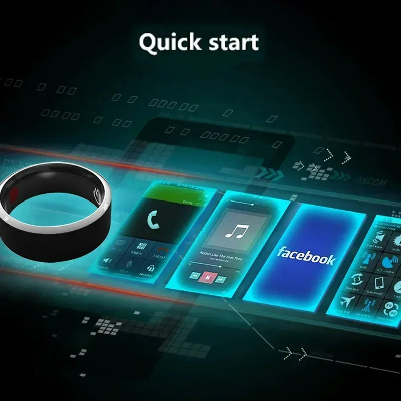 Smart Ring Multifuncional Eletrônico Bluetooth Anel IC Regravável Analógico Cartão de Acesso Tag Chave Ip68 À Prova D'Água Inteligente Vestível