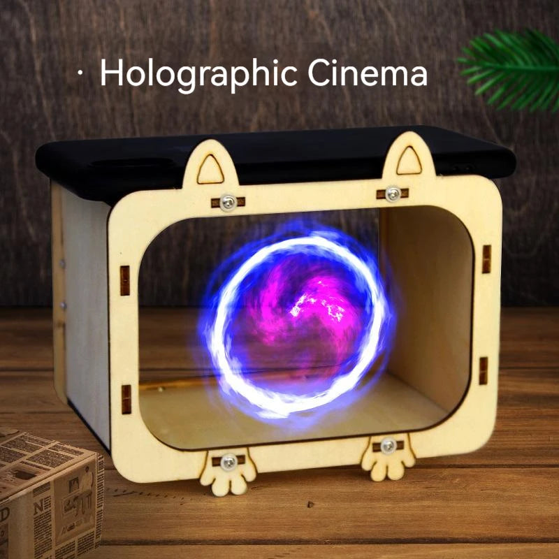 3D Cinema  Holográfico - TV Projetor (experimento Ciêntifico) - Materiais Artesanais para Crianças e Alunos TV projector scientific experiment handmade materials for children and pupils