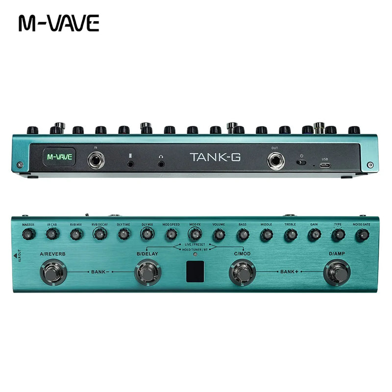 M-VAVE CUVAVE Tank-G Cube BABY - Pedal Accessorio - Guitar Multi-Effects Pedal Delay Chorus Reverb Effects Guitar