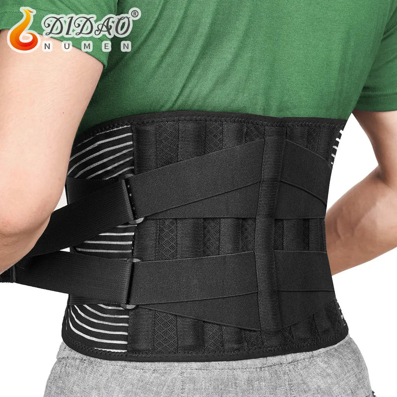 Cinto de Suporte Lombar Respirável Anti-Skid Spine para Homens e Mulheres, Cintas Traseiras, Trabalho Lower Back Pain Relief,