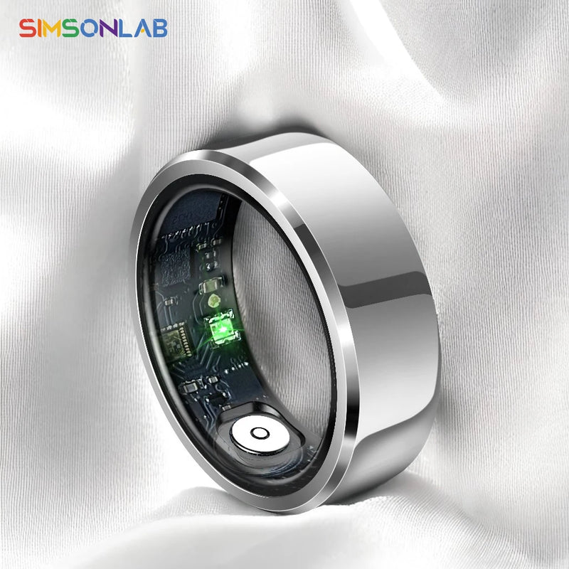 Smart Ring R6 IP68 - Modelo 2024 - à prova d'água Detecção de saúde Frequência cardíaca Monitor de sono Rastreador esportivo Bateria grande para homens Mulheres