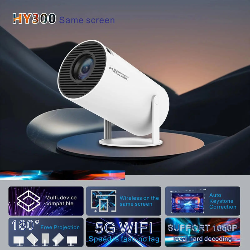 MINI Projetor Home Cinema Theater Portátil 3D LED Projetor de Vídeo para de 100 polegadas até 200 polegadas para TV/TV Box/Game Canhão Laser 4K 1080P Via HD