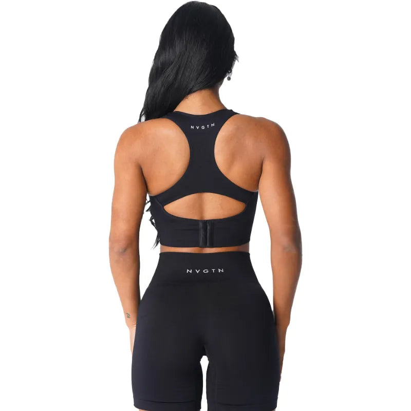 Sutiã Sem Costura Spandex Top Mulher Fitness Elástico Respirável Melhoramento de Mama Lazer Roupa Interior Esportiva